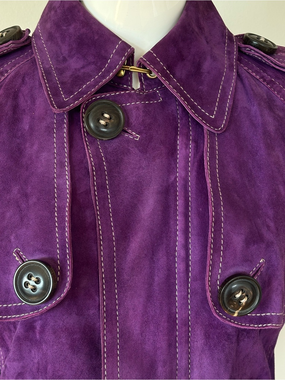 DSQUARED2 Purple Suede Leather Jacket IT 44 Made in Italy - Picture 2 of 15